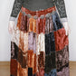 Patchwork Velvet Colourful Skirt - XL