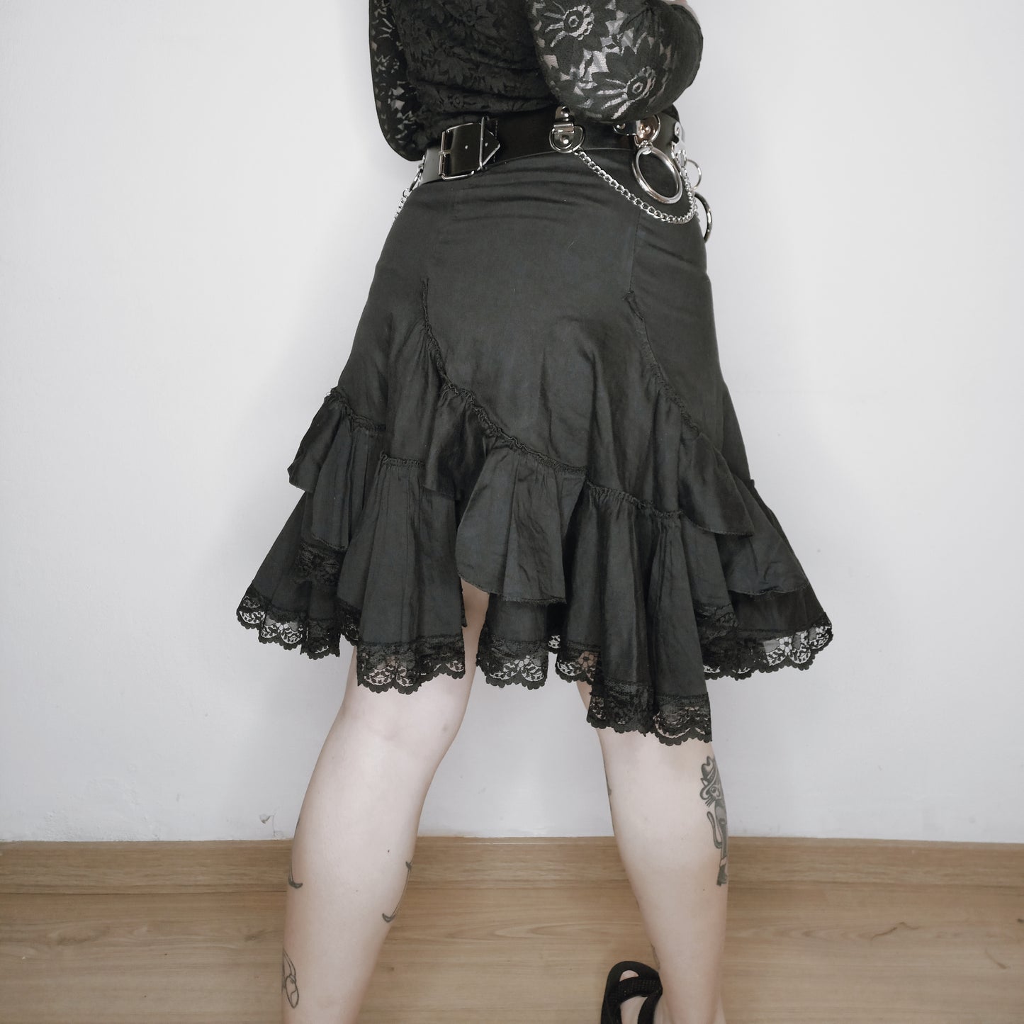 Asymmetrical Mid Length Skirt - S/M