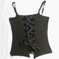 Corset Mesh Lace Up Top - XS/S