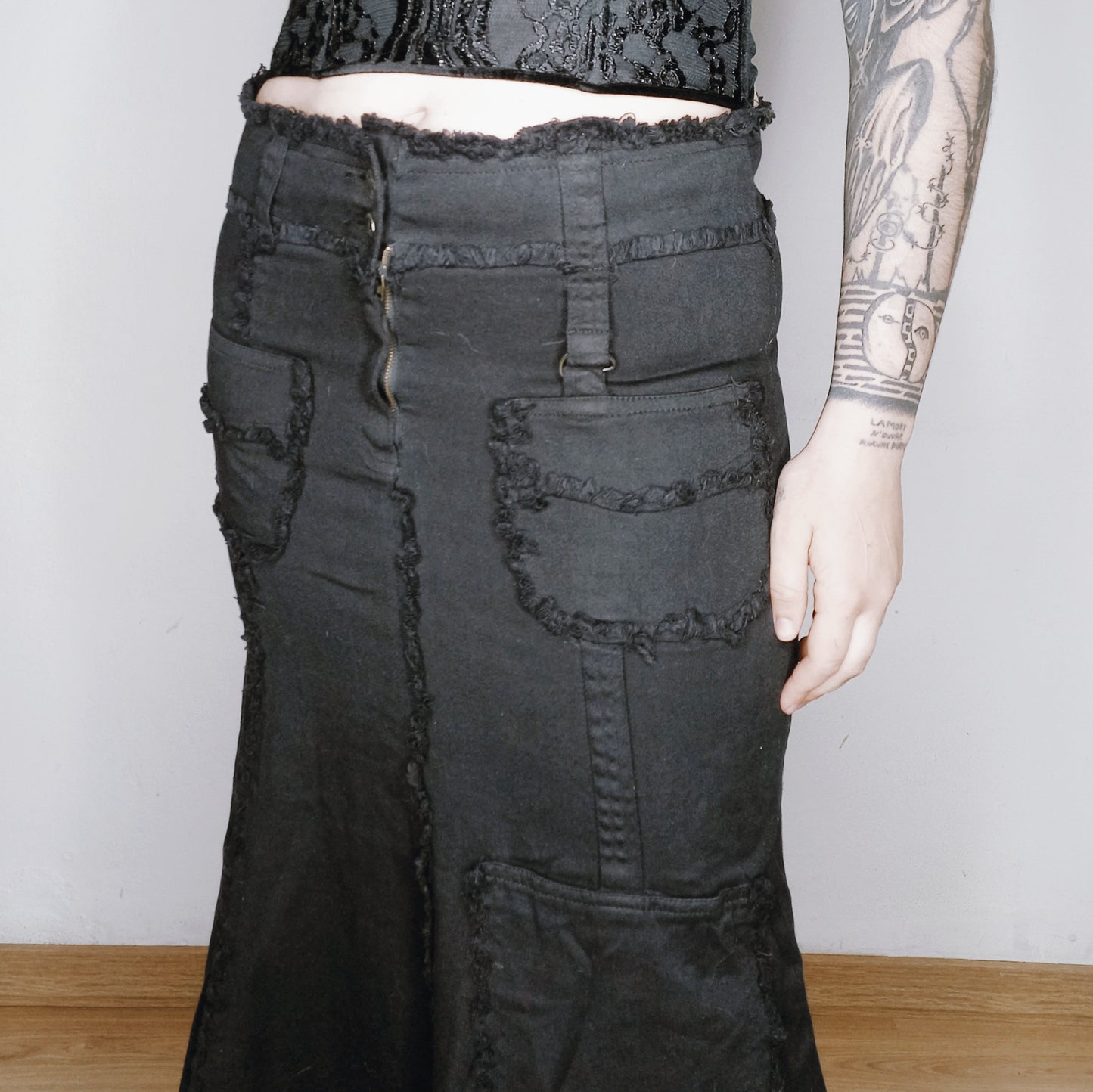 Ripped Maxi Skirt - S
