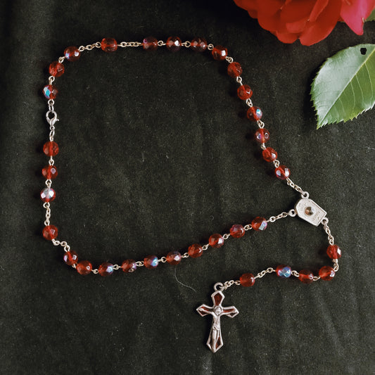 Iridescent Red Rosary