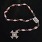 Pink Charm Rosary Bracelet