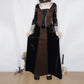 Vampire Burnout Velvet Corseted Dress - S/M