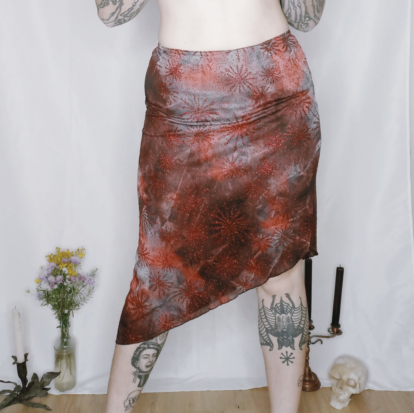 Asymmetrical Tie Dye Skirt - S