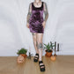 Velvet Purple Mini Dress - S/M