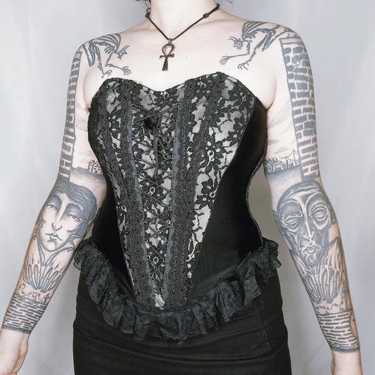 Heart Shaped Lace Corset Top - M