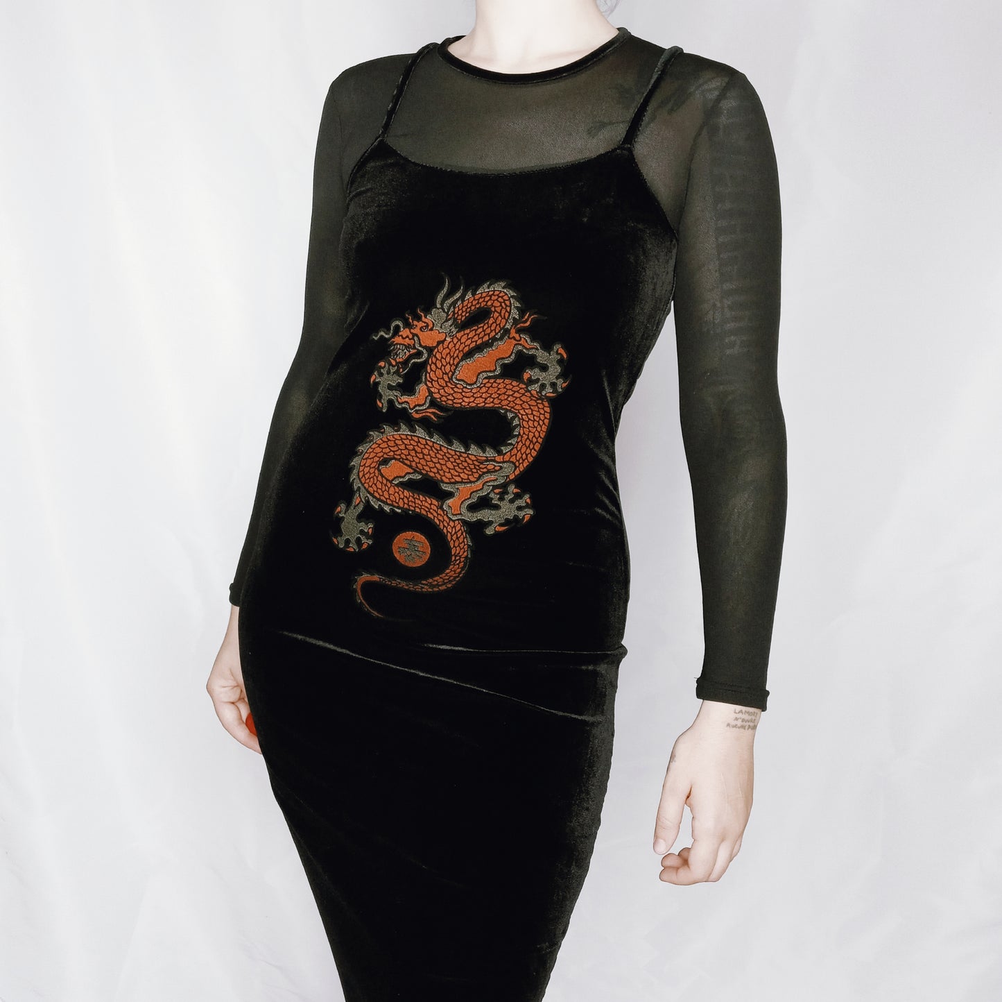 Dragon Velvet Dress - S/M