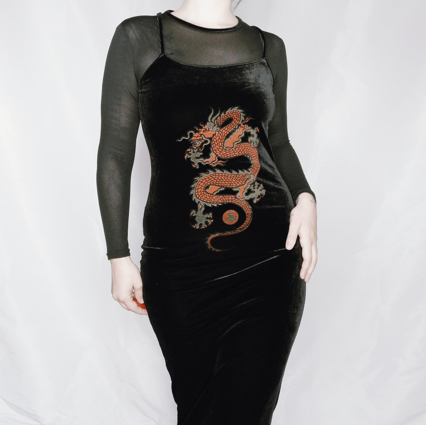 Dragon Velvet Dress - S/M