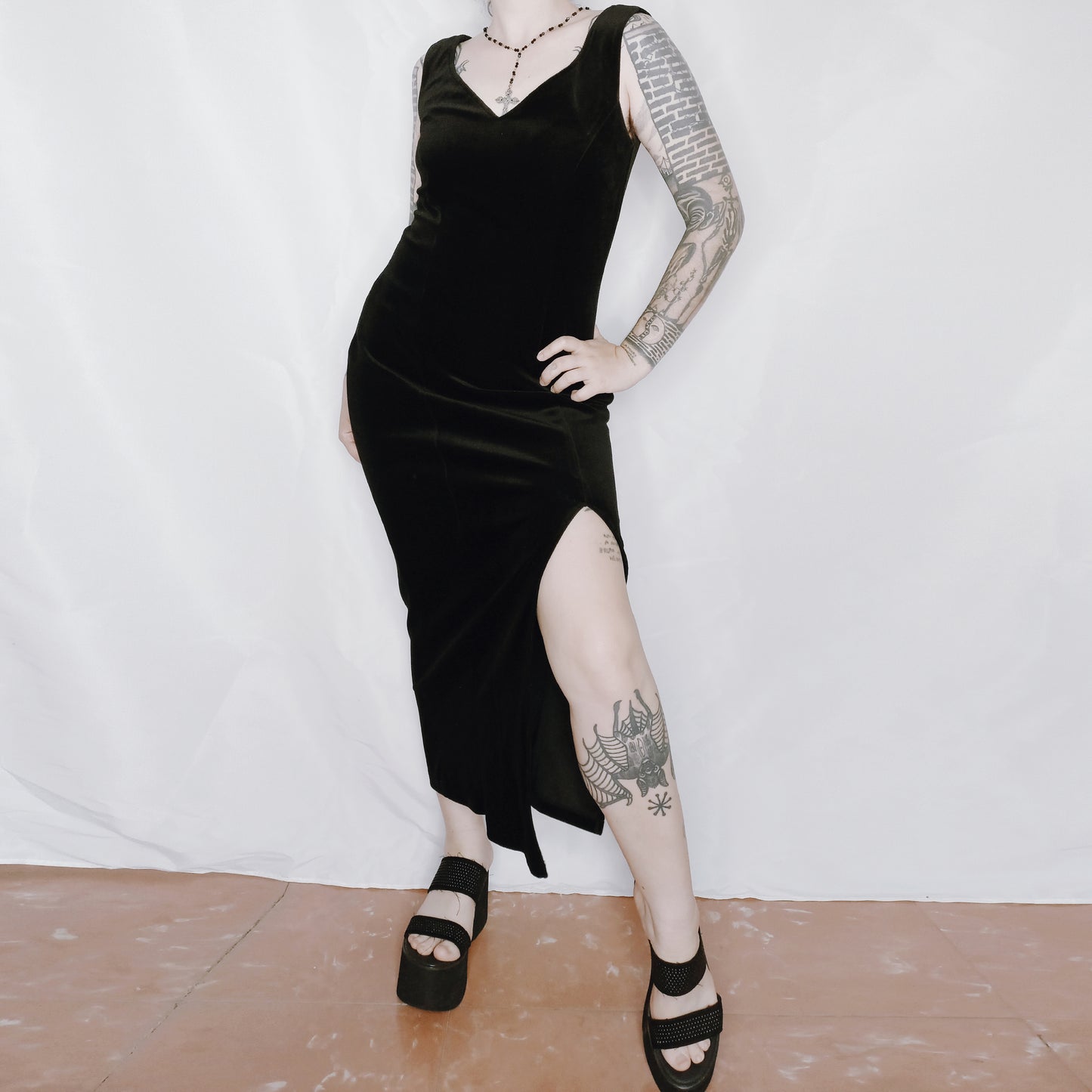 90s Dorothy Perkins Velvet Dress - M