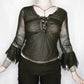 Corset Sheer Blouse - S