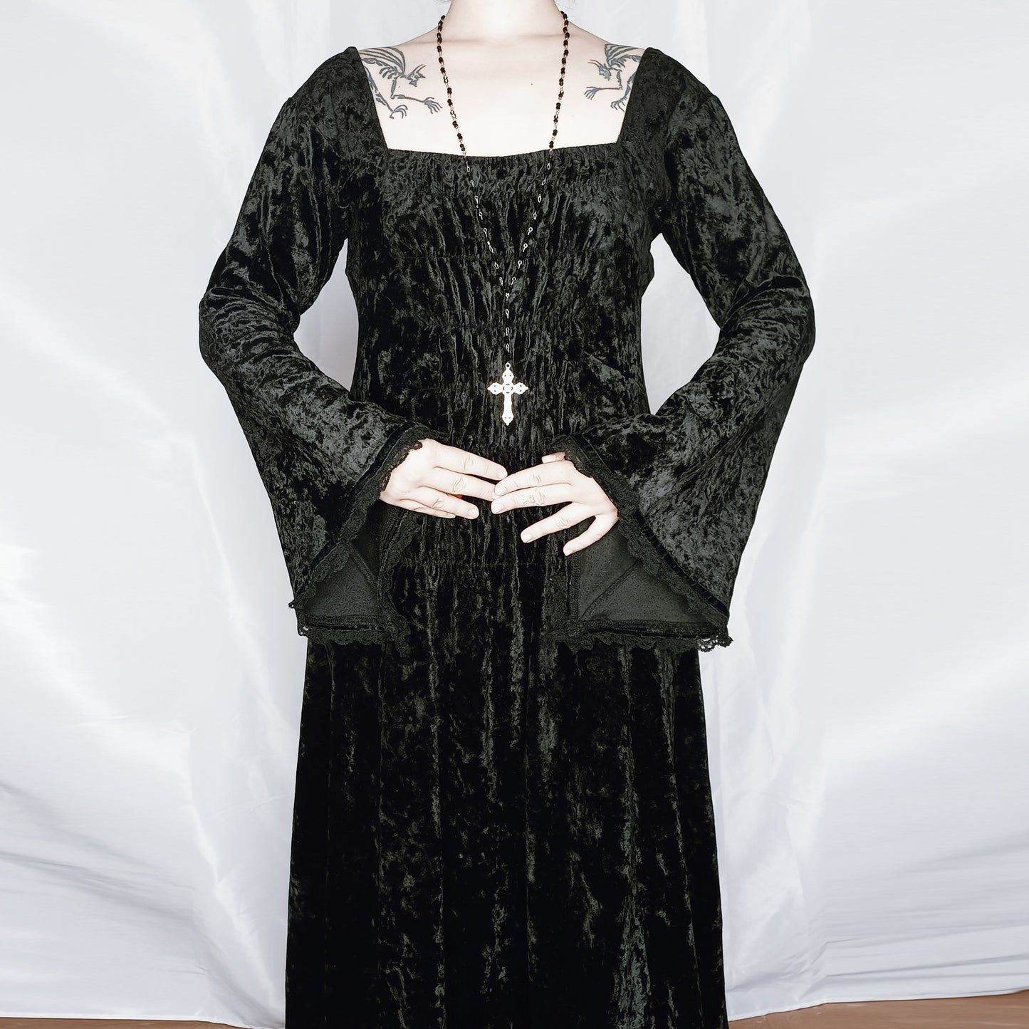 Goth Bride Velvet Gown - L
