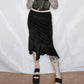 Suede Asymmetrical 80s Skirt - S/M