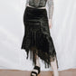 Layered Velvet Asymmetrical Skirt - S/M