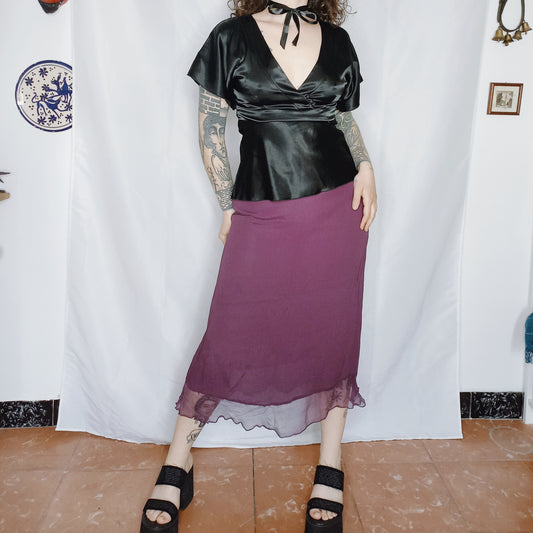 Witchy Sheer Purple Skirt - S/M