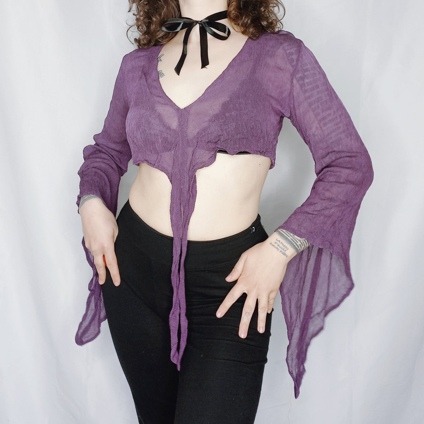 Purple Pixie Sheer Blouse - S/L