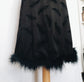 Feathers Velvet Dress - S/M