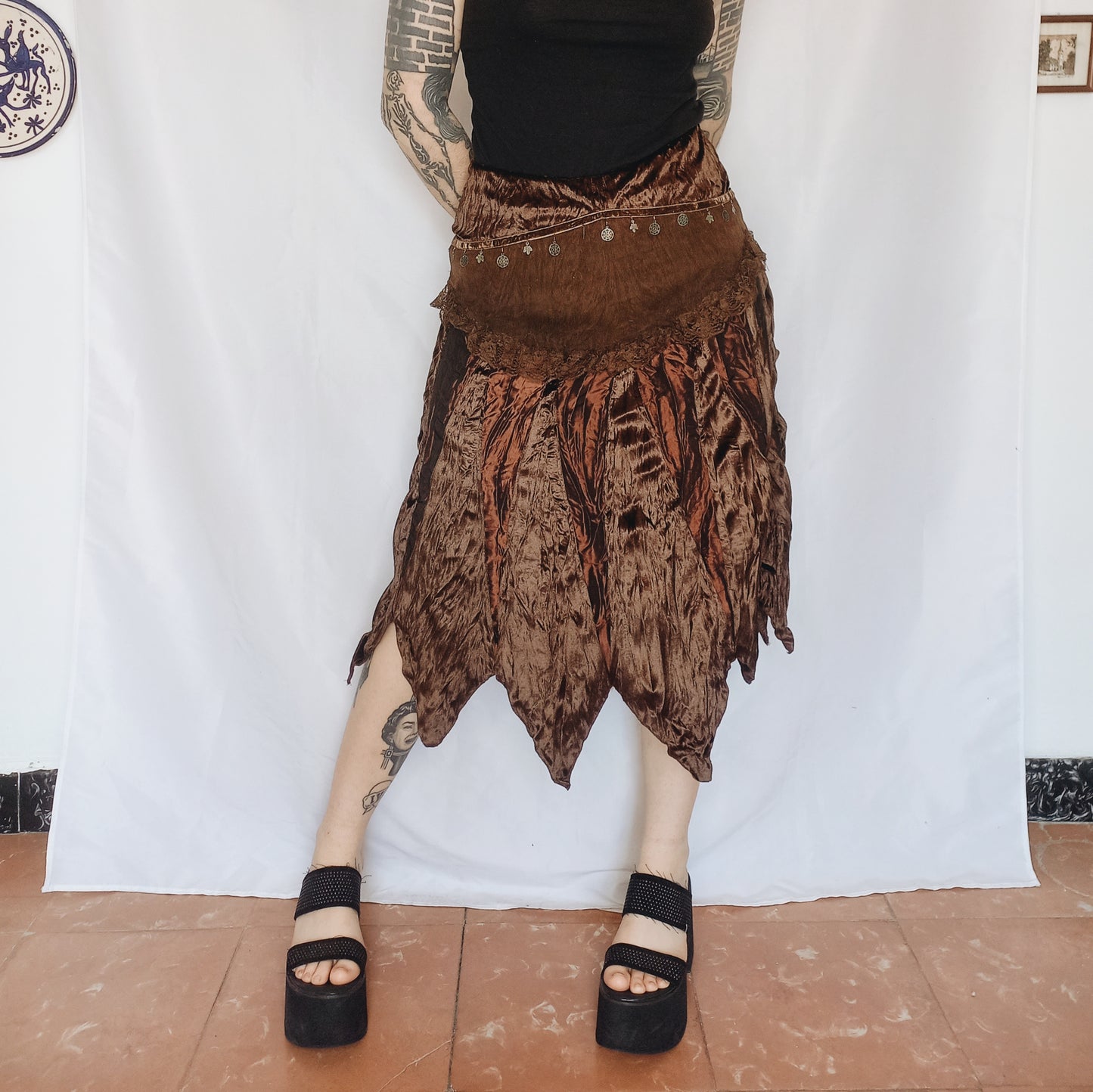 Brown Velvet Fairy Skirt - S/M