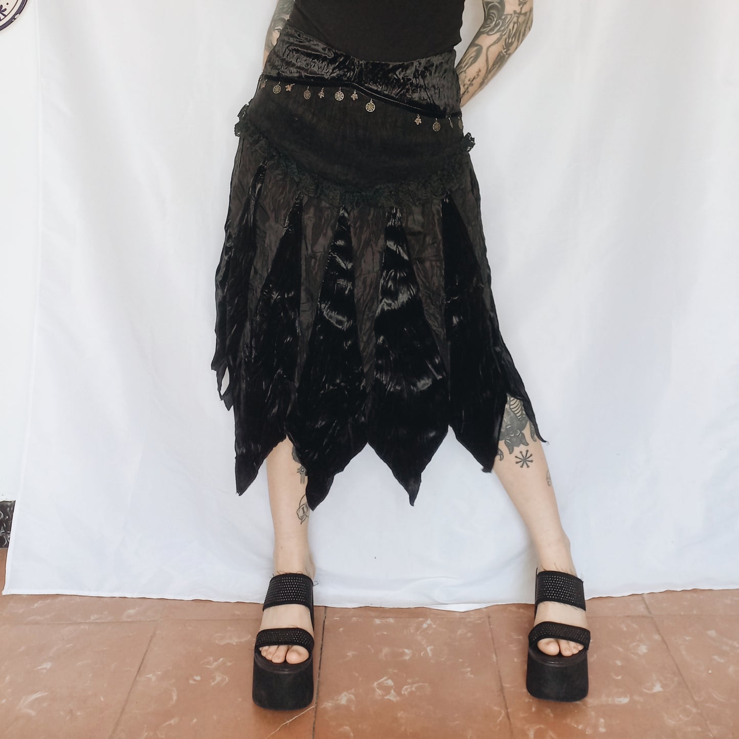 Black Velvet Fairy Skirt - S/M