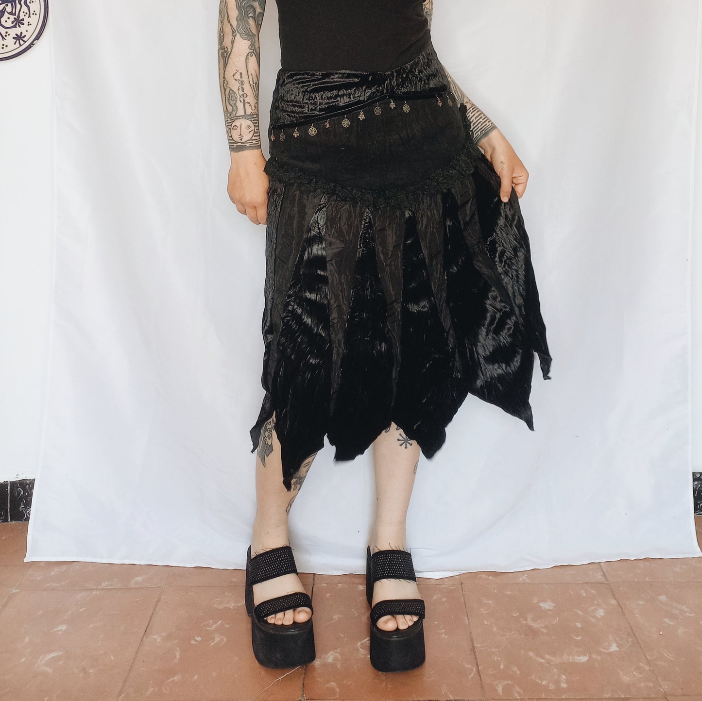 Black Velvet Fairy Skirt - S/M