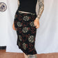 Patterned Midi Skirt - M