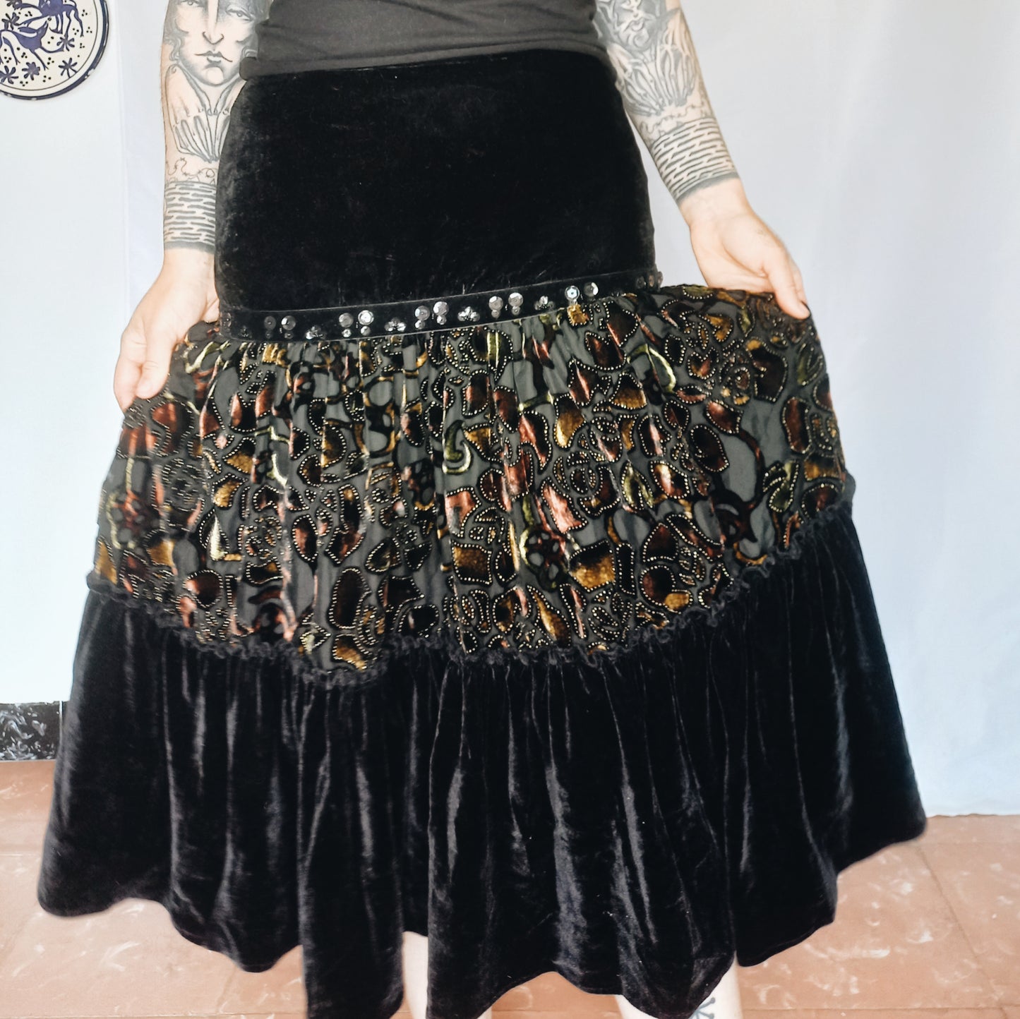 Velvet Mermaid Skirt - S