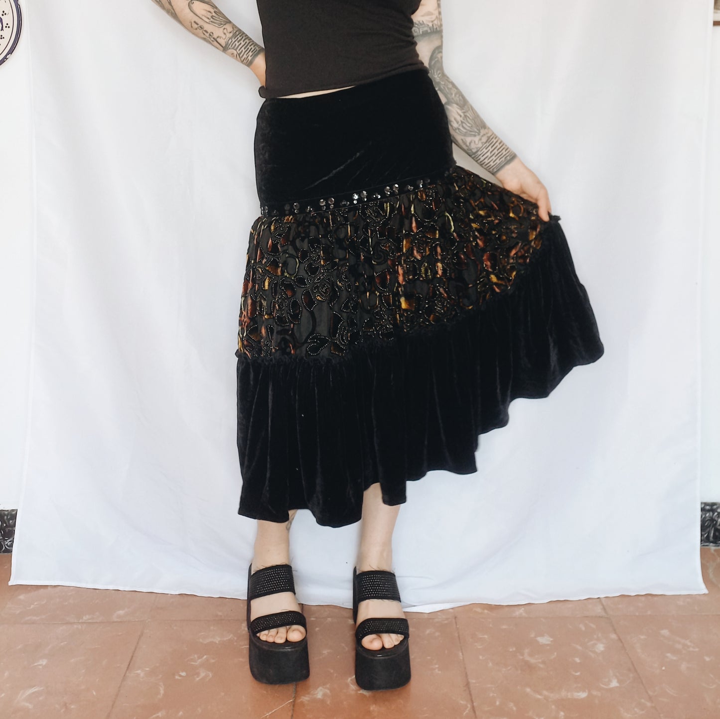 Velvet Mermaid Skirt - S