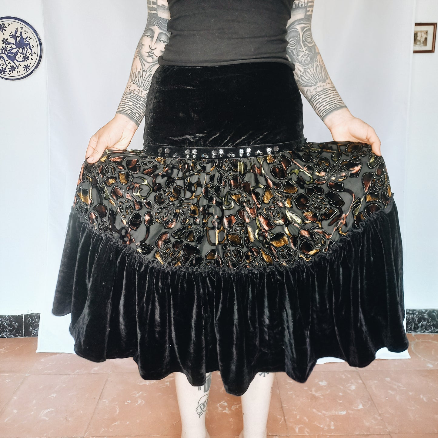 Velvet Mermaid Skirt - S