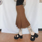 Brown Pleated Skirt - S/M