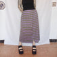 Zipper Stripped 90s Skirt - M