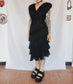 Lace 80s Goth Dress - M