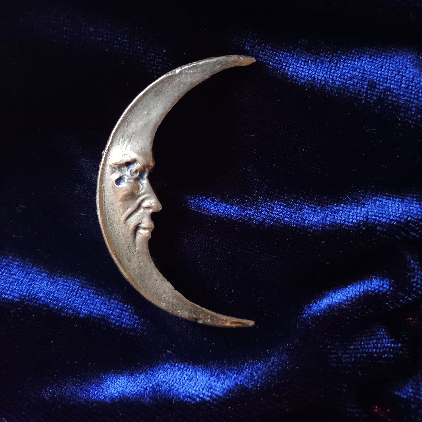 Antigue Golden Moon Brooch