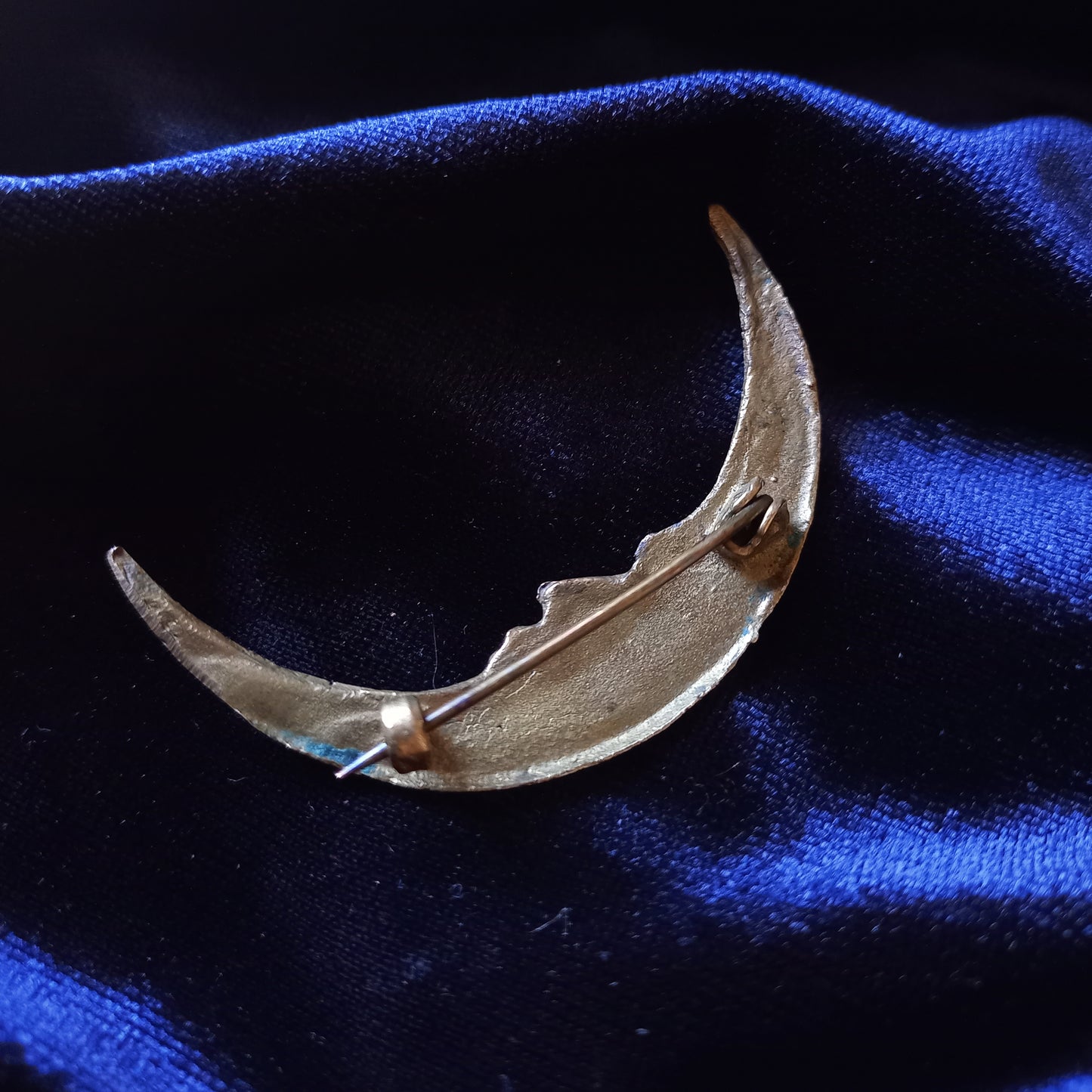 Antigue Golden Moon Brooch