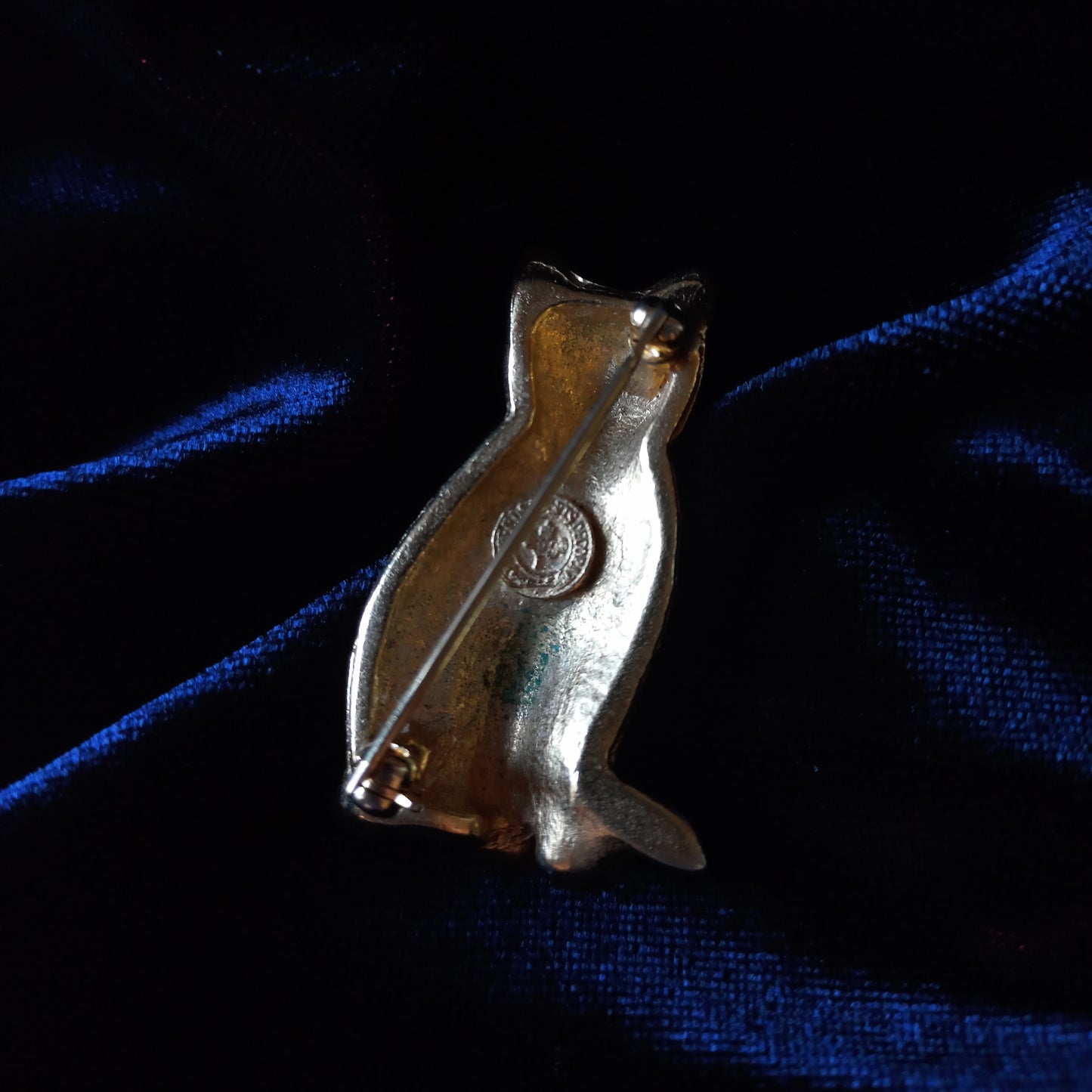 Golden Cat Antique Brooch