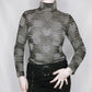 Distressed Mesh Turtleneck Top - S/M