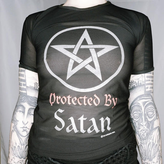 Protected by Satan Mesh Top - S