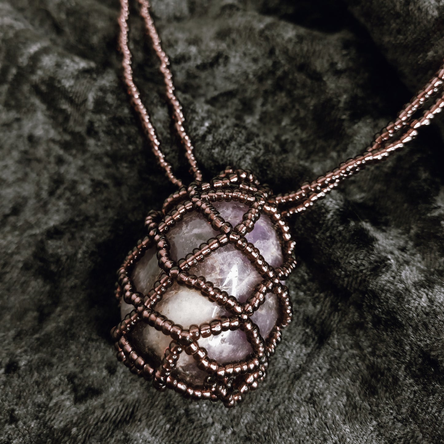 Gemstone Purple Beads Necklace