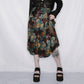 Floral Tapestry Pleated Skirt - L