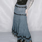 Blue Maxi Layered Skirt - S/M