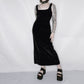 Goth Black Velvet Dress - M/L