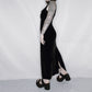 Goth Black Velvet Dress - M/L