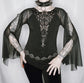 Décor Black Sheer Blouse - M