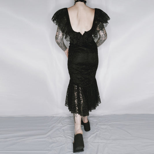 Mermaid 80s Lace Gown - S/M