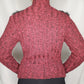 Red Knitted Faux Fur Jacket - M