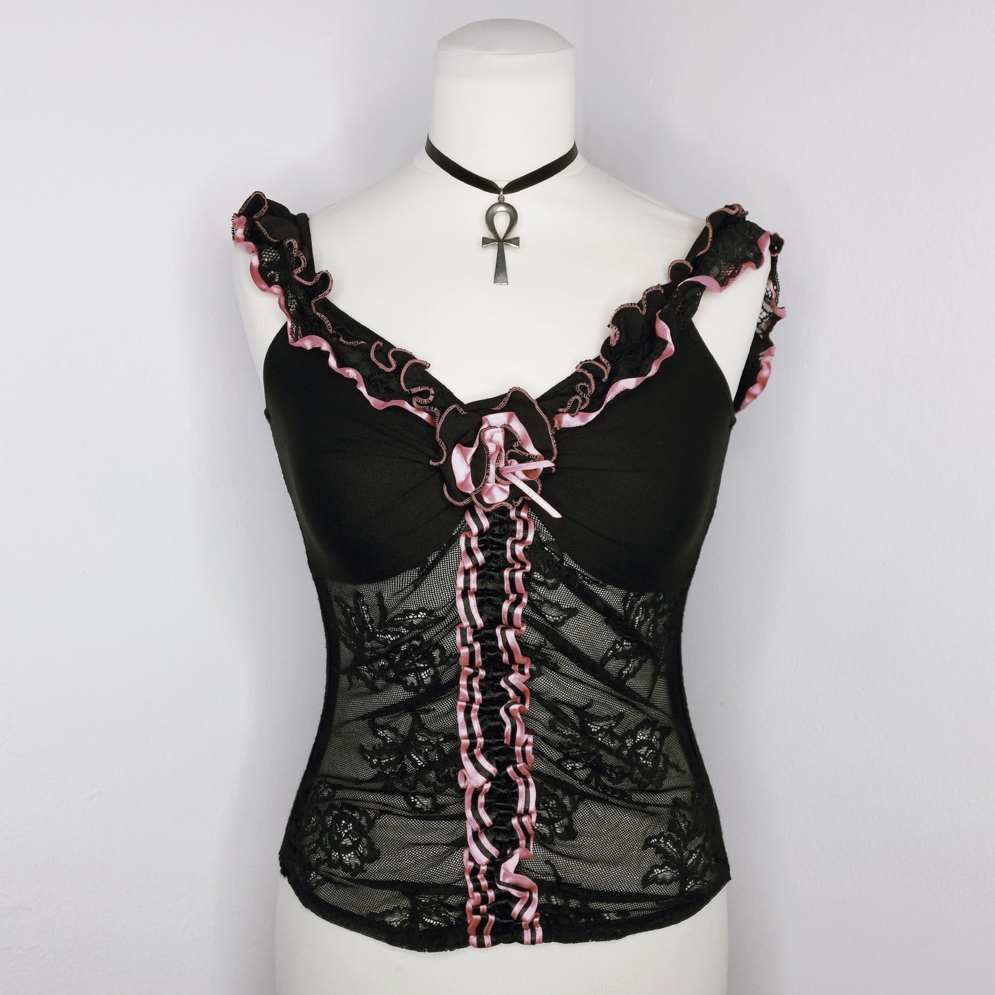 Coquette Pink Ribbon Top - S/M
