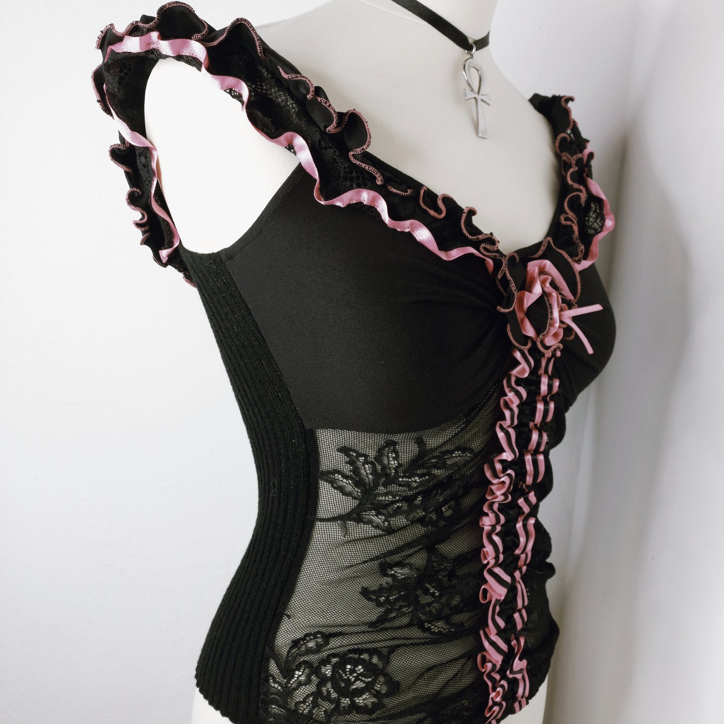Coquette Pink Ribbon Top - S/M