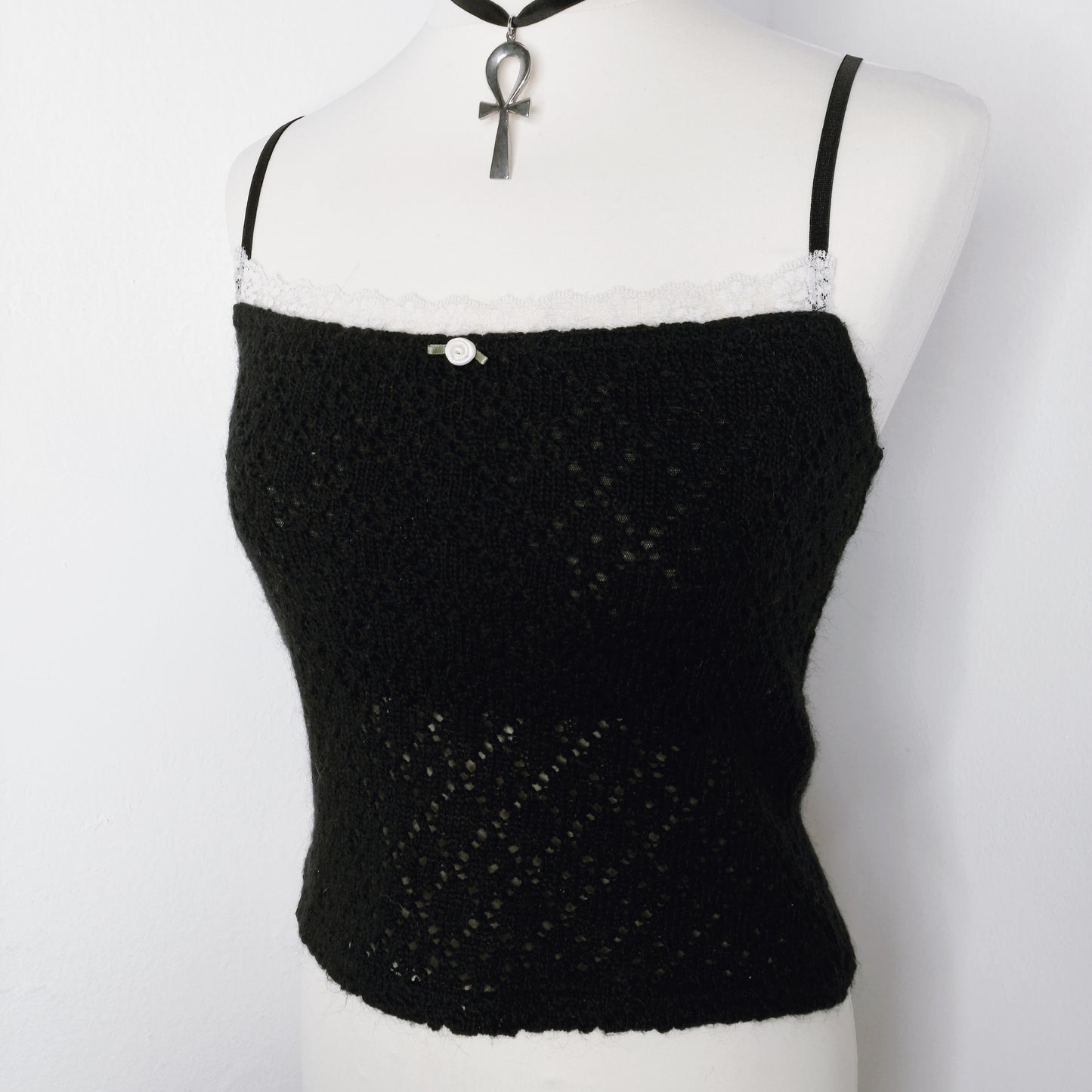 Wool Crochet Lace Top - S/M