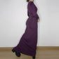 Floor Length Spiderweb Purple Gown - S/M